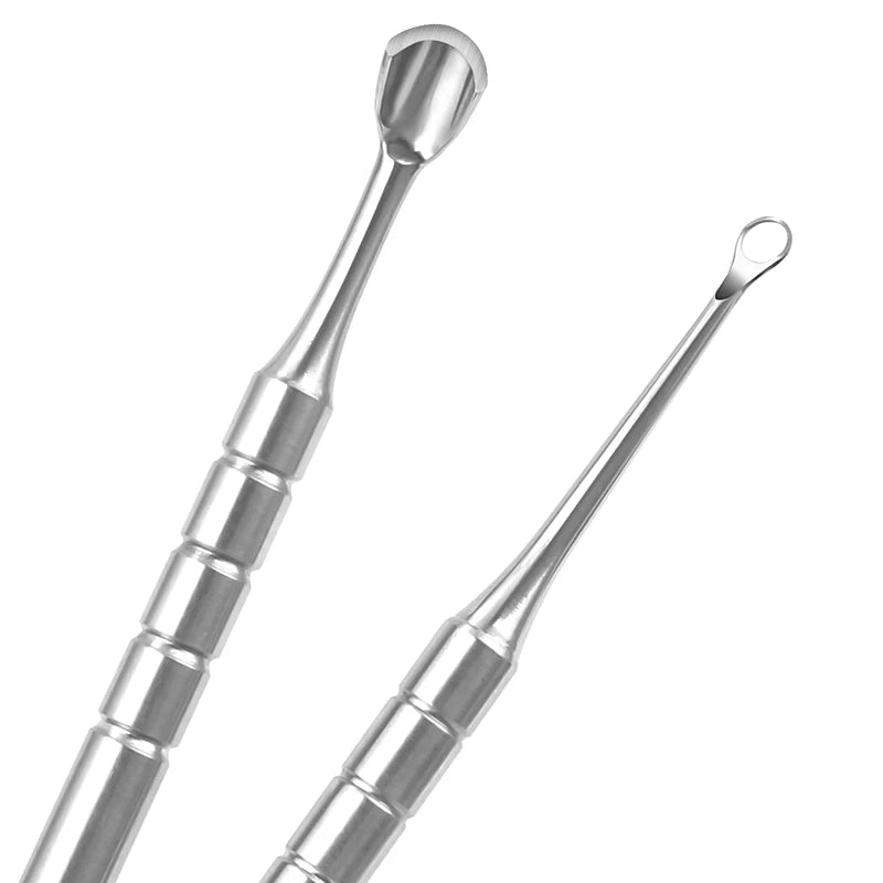 New Double-ended Nail Beveled Head Cuticle Pusher Remover Stainless Steel Cuticle Remover Manicure Sticks Nail Care Cleaner Tool Qme
