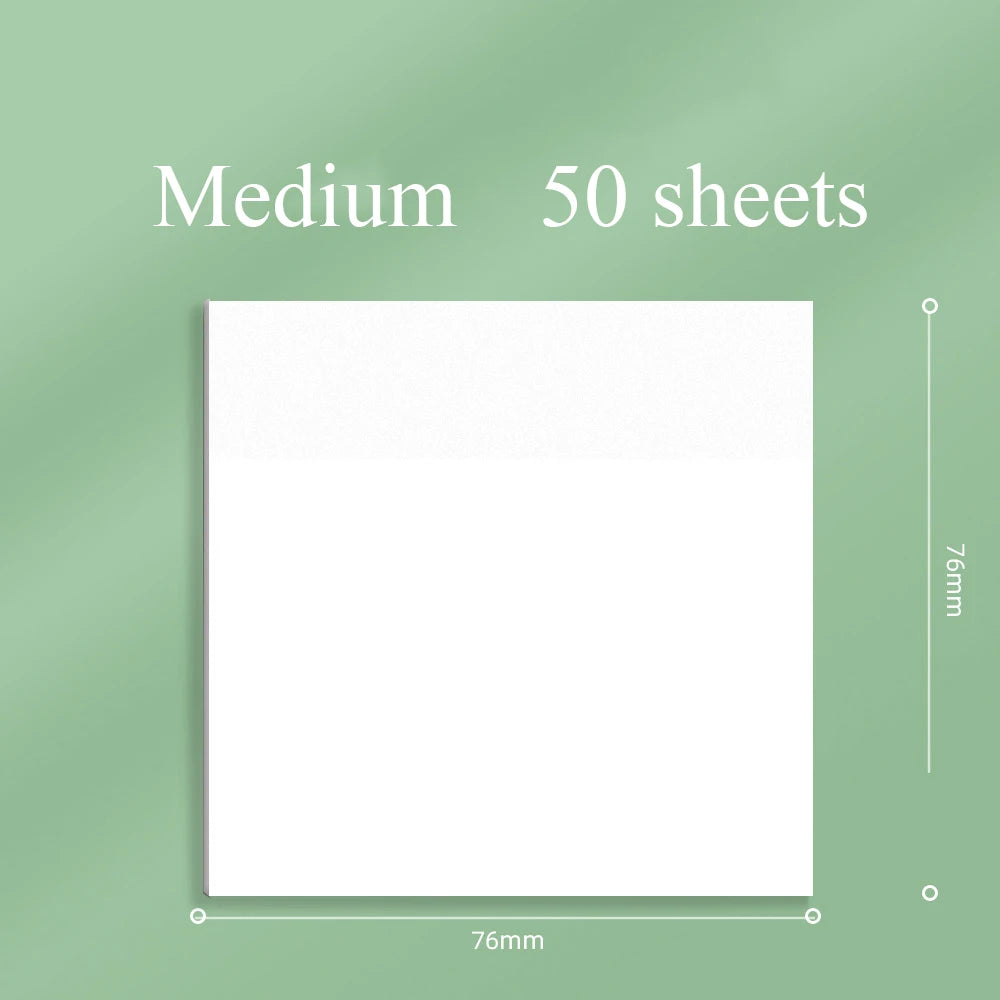 50 sheets Transparent Posted it Sticky Note Pads Notepads Posits Papeleria Journal School Stationery office Supplies Qme Medium
