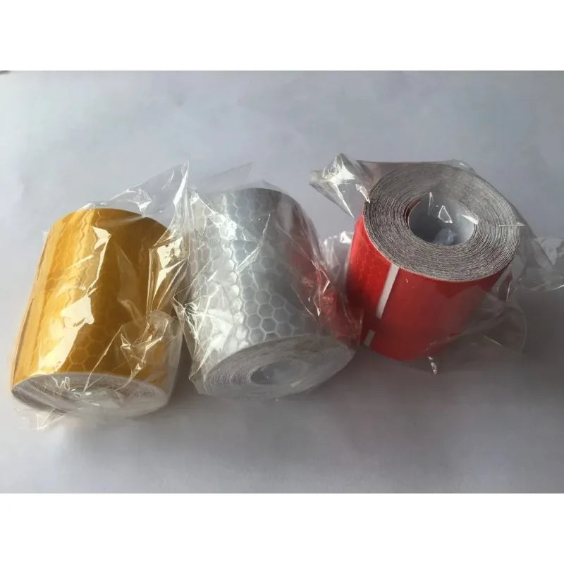 ESCAM 5cmx3m Car Reflective Material Tape Sticker Automobile Motorcycles Safety Warning Tape Reflective Film Car Stickers Qme