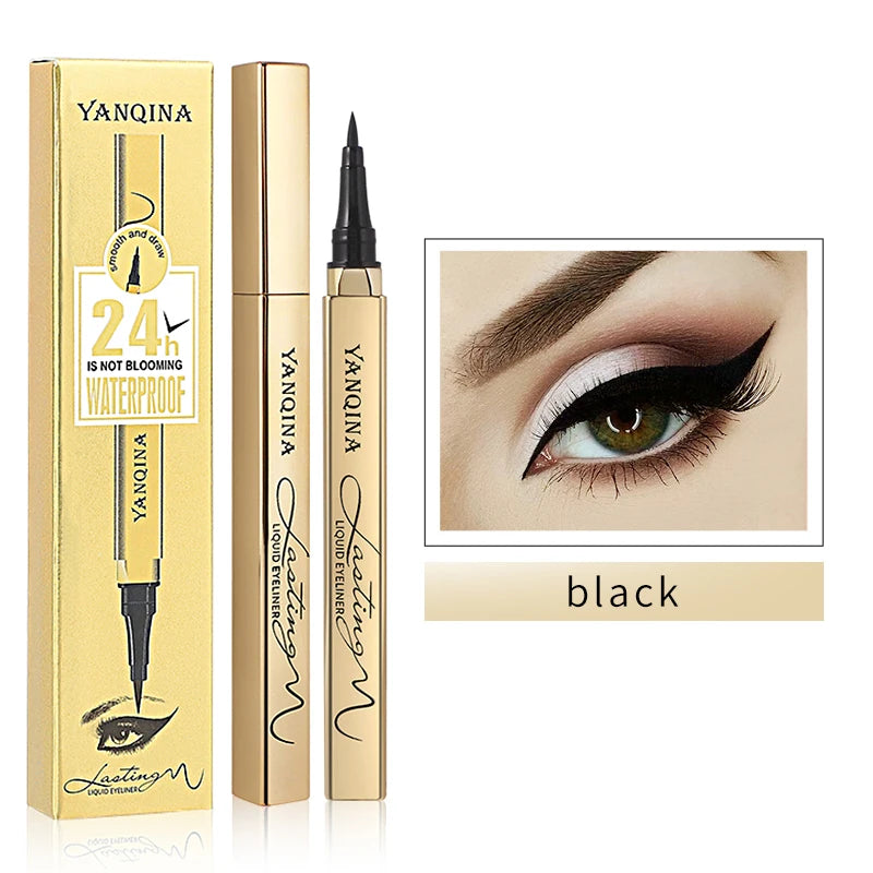 Quick-dry Eyeliner Pencil Makeup Long Lasting Smooth Matte Eye Liner Waterproof Anti Smudge Liquid Eyeliner Pen Eyes Cosmetics Qme 8682