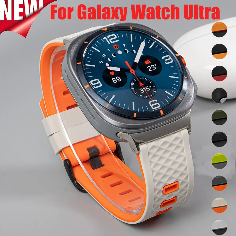Silicone Straps for Samsung Galaxy Watch 9 Ultra2 47mm Sport Bracelet Correa for Galaxy Watch Ultra 47mm Wristband Accessories Qme
