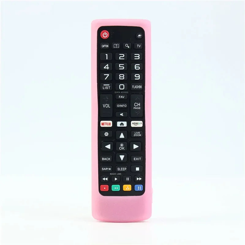 Silicone Case Protective Cover Fit for LG AKB75675311 AKB75095308 AKB76037605 AKB Series Smart TV Remote Control Dustproof Cover Qme Luminous pink