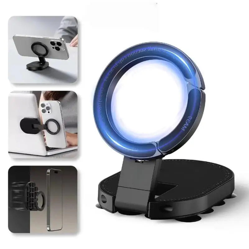 360 Rotatable 3-in-1 Magnetic Phone Holder Suction Mount Anti-scratch Qme