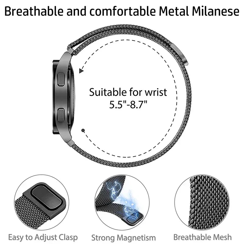 Milanese Loop Band For Redmi watch 5/4 Smartwatch Bracelet For Mi band 8pro/9 pro Wristband Replacement Metal Strap Accessories Qme