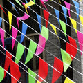100PCS Colorful Flags, Triangular String Flags, Outdoor Opening Festival Celebration, Wedding Thickened Rope Qme Default Title