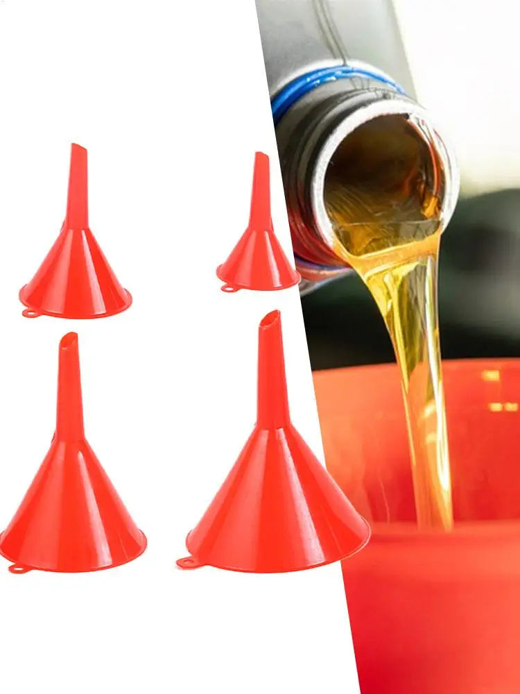 Funnels for Filling Bottles Portable Flexible Tool 4 Pieces Car Oil Funnel Tool for Kitchen Laboratory Garage Car Vehicle Indoor Qme