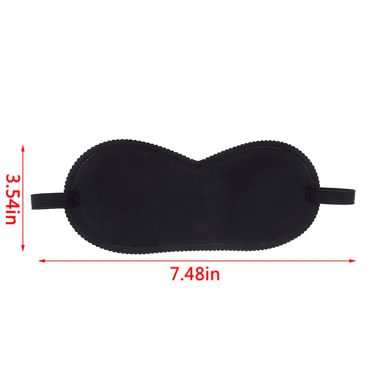 Black Sleep Eye Mask Filled Sunshade Travel Relaxation Aid Blinds Eyes Qme