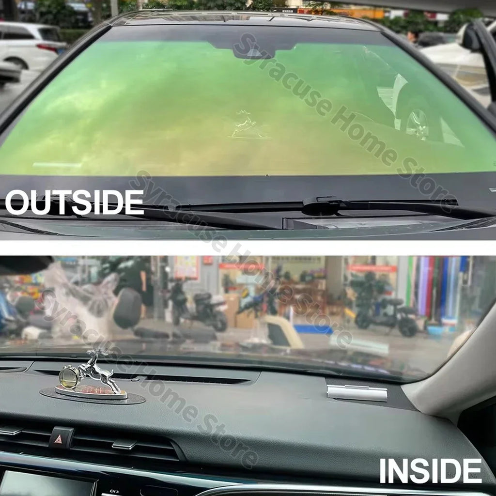 64% Chameleon Film Aurora Green Car Window Color Chanage Tint Glass Sticker Solar Decorative Protective Foils Qme