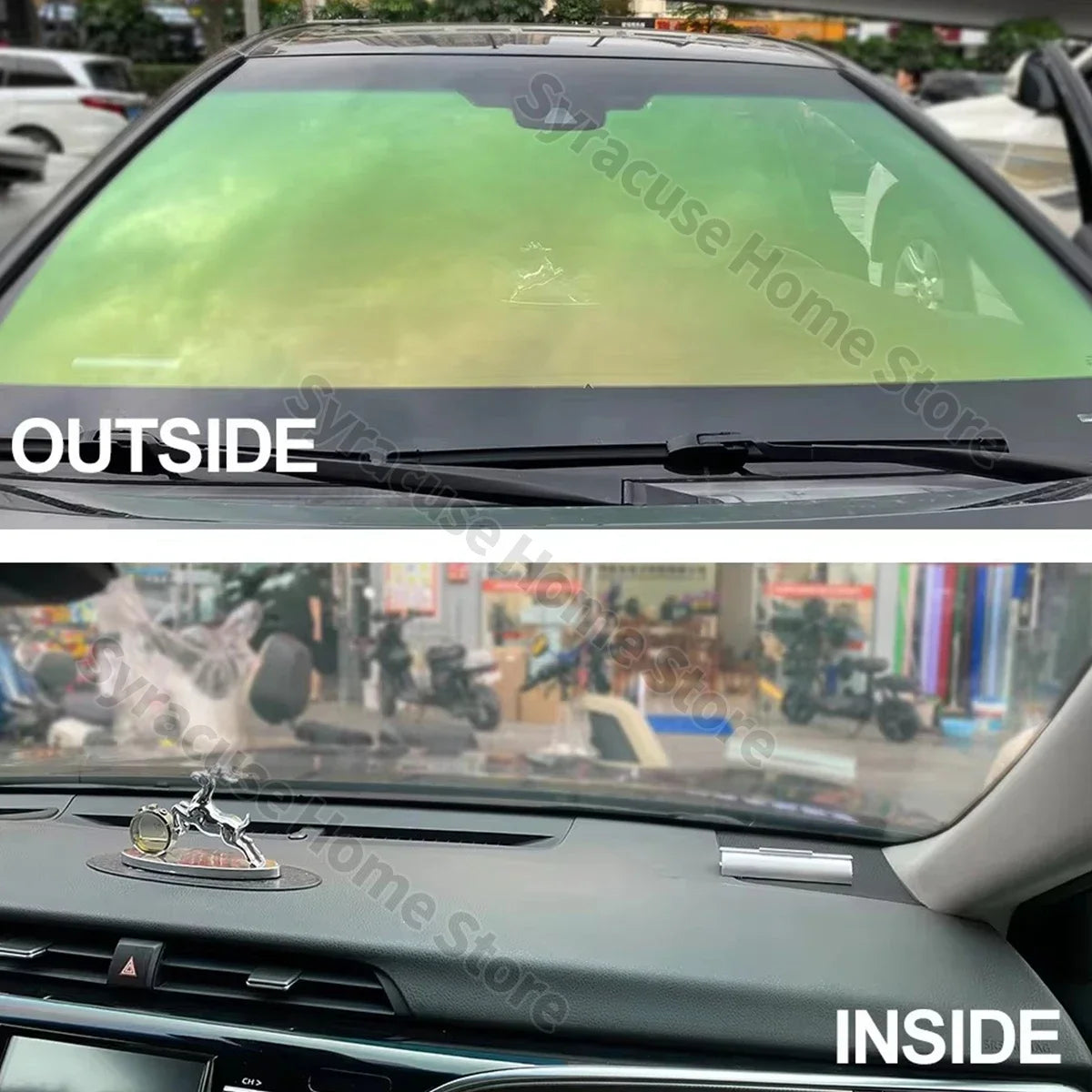 64% Chameleon Film Aurora Green Car Window Color Chanage Tint Glass Sticker Solar Decorative Protective Foils Qme