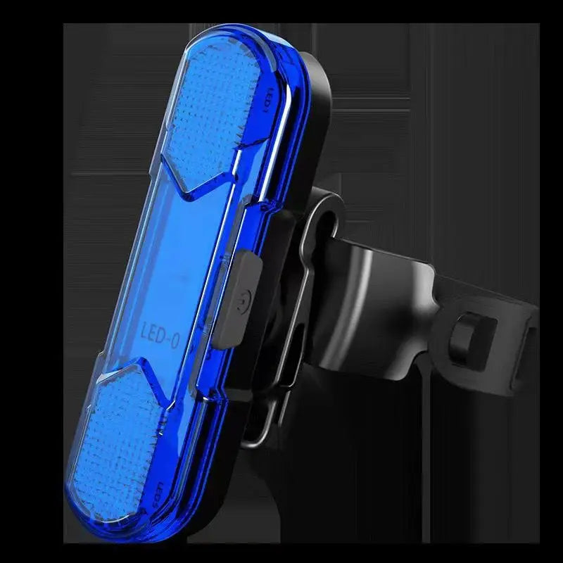 Waterproof LED Bike Light USB Rechargeable Bicycle Tail Safety Qme Blue