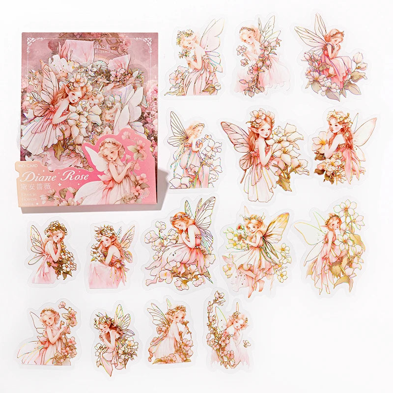 30pcs/pack PET Elf Stickers Aesthetics Stationery DIY Scrapbooking Materials Collage Junk Journal Decor Stickers Qme A
