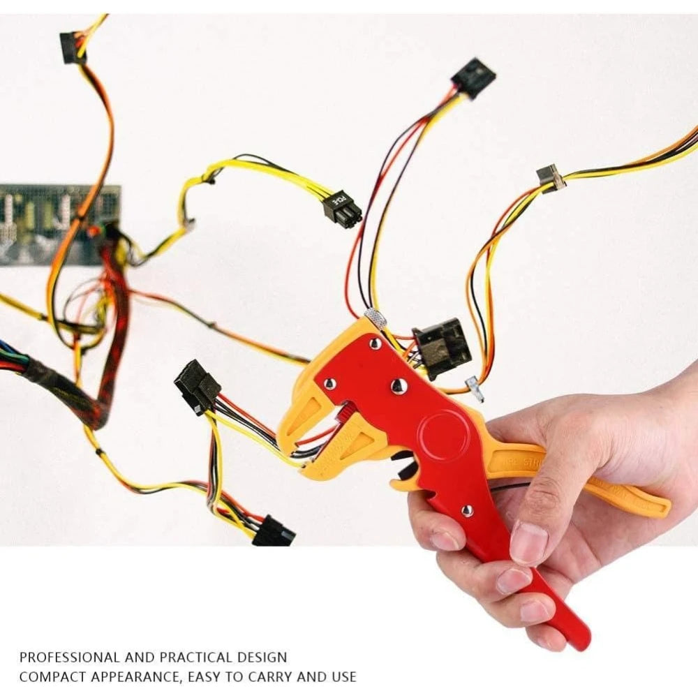 Automatic Wire Stripper and Cutter, Wire Stripping Tool 2 in 1 Self Adjusting Electrical Wire Stripper and Eagle Nose Pliers Qme