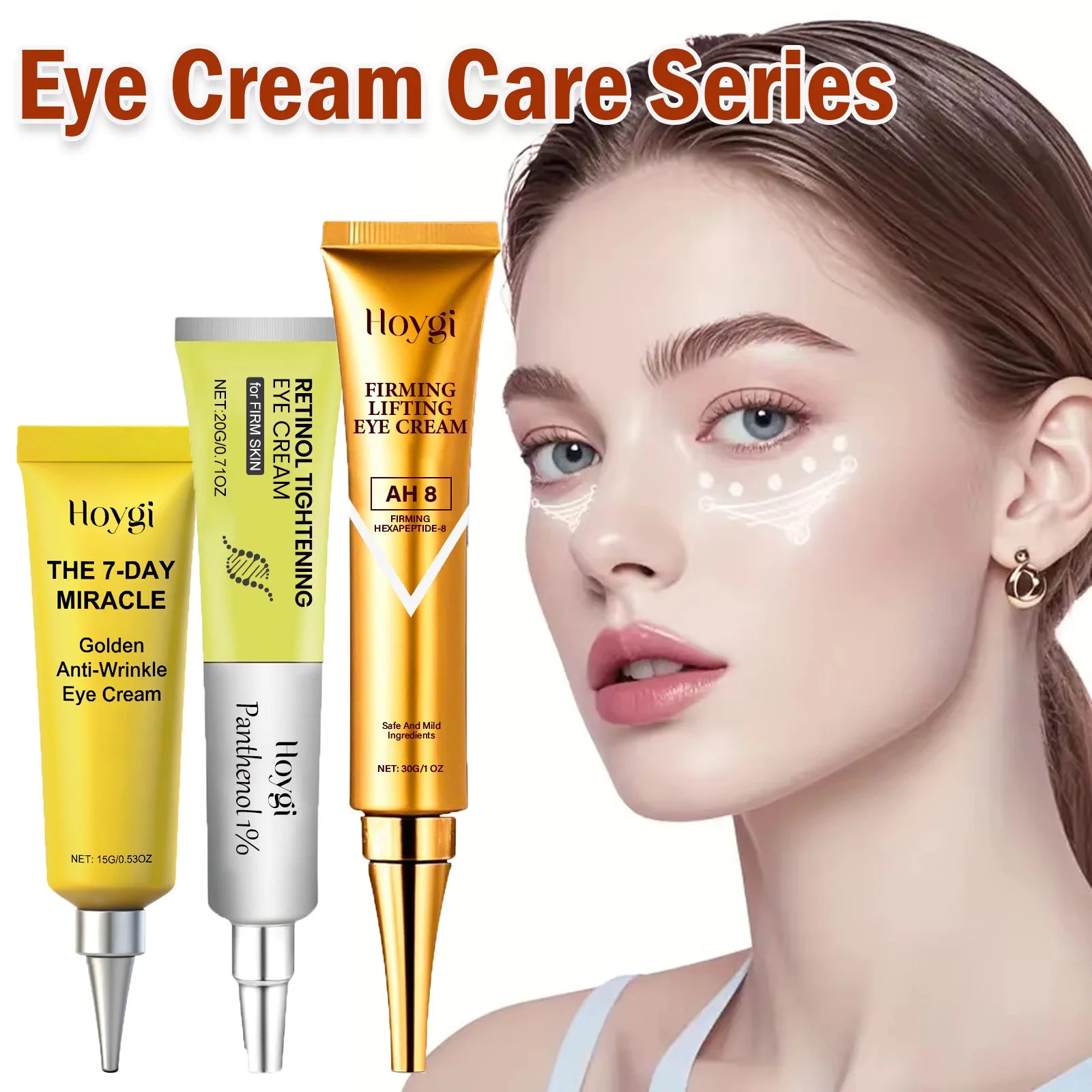 Eye Cream Care Firming Anti-Wrinkle Retinol Under Eye Lightening Dark Circles Eye Bags Removal Anti Puffiness Anti-Aging Qme