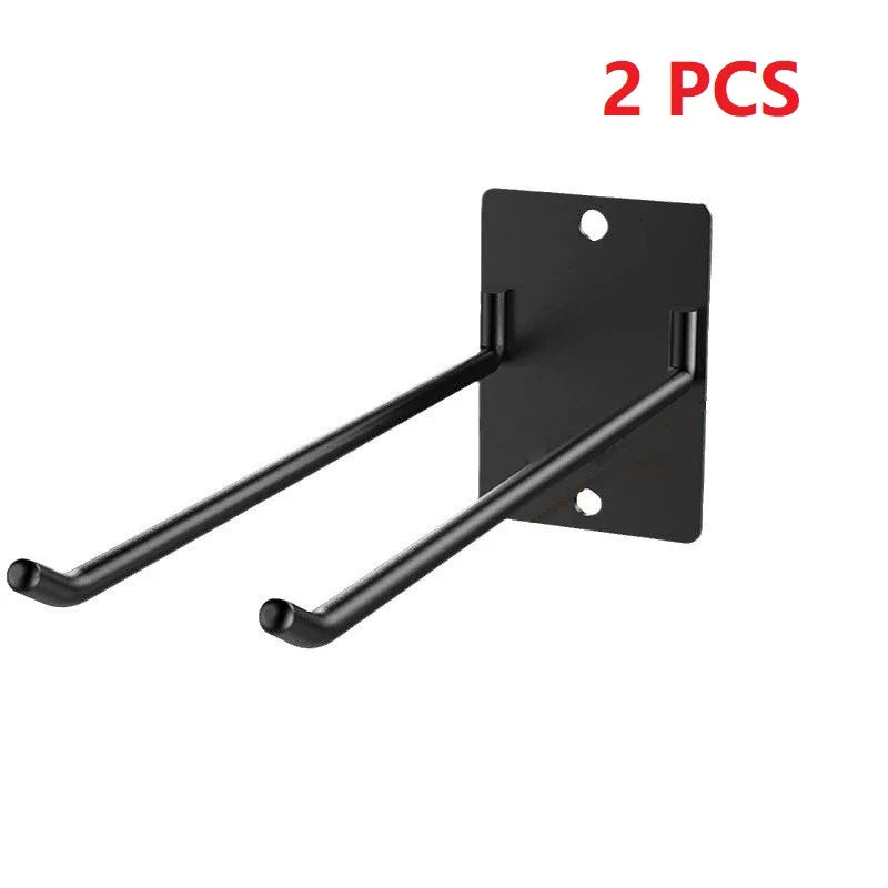 Tool Storage System Hooks Wall Holder Garage Storage Multi-Purposes Garden Tool Organizer For Warehouse Garage Wall Hook Qme 2PCS Black M