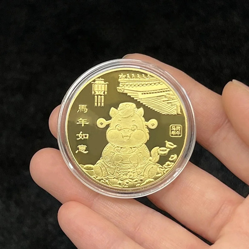 2026 Year Horse Lucky Zodiac Medal Event Souvenir Metal Craft Qme A5