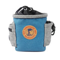 Pet color blocked snack bag training waist bag, multi-functional portable dog food waist bag Qme Blue