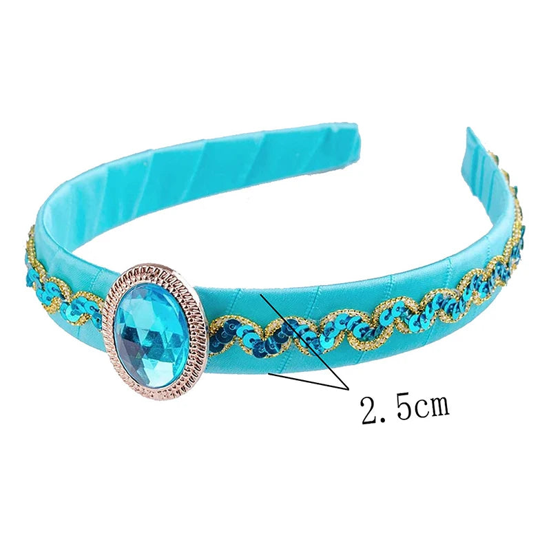 Captivating Jasmine Blue Crystal Headbands Girls Ideal Arabian Qme A4