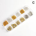 1 Box Metal Chain Nail Art Charms Multi-shape Golden Silvery Rose Qme C