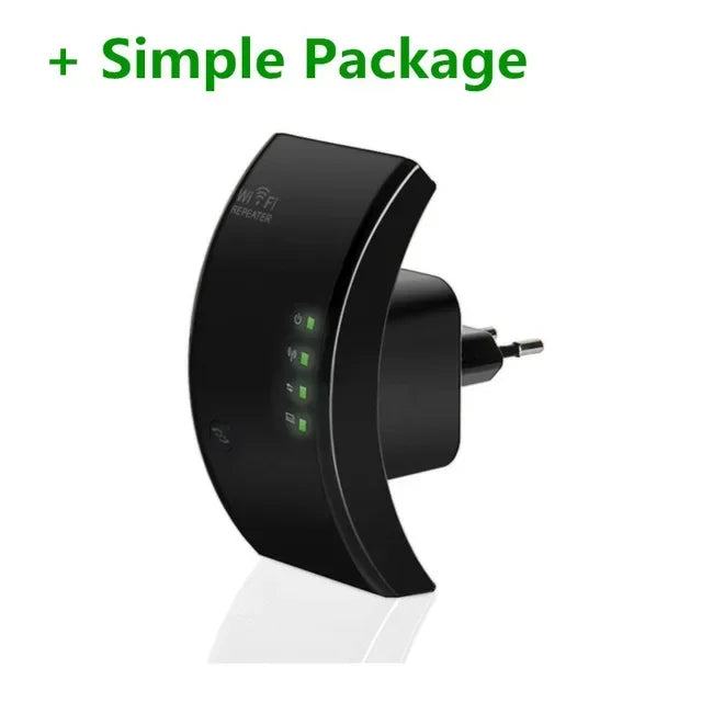 Wireless Wifi Repeater Wifi Range Extender 300Mbps Network Wi fi Amplifier Signal Booster Repetidor Wifi Access Point Qme black-simple box EU