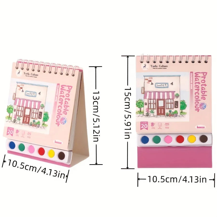 20 sheet watercolor sketchbook set, colorless leaves, suitable for creative drawing boards of students and professionals Qme