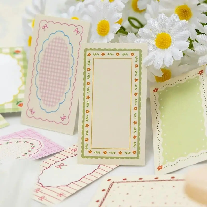 Vintage Border Note Stickers Tear Resistant DIY Decor Scrapbooking Qme