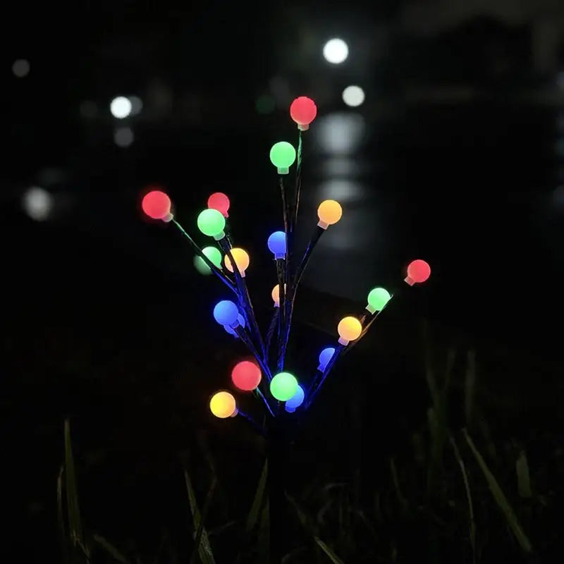 20 Leds Solar Cherry Blossom Lotus Lights Garden Light Outdoor Lawn Qme Color light 3