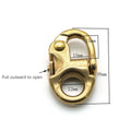 Brass Buckle Clasp Keychain Ring Push Carabiner Spring Clasps Hook Qme 1PC