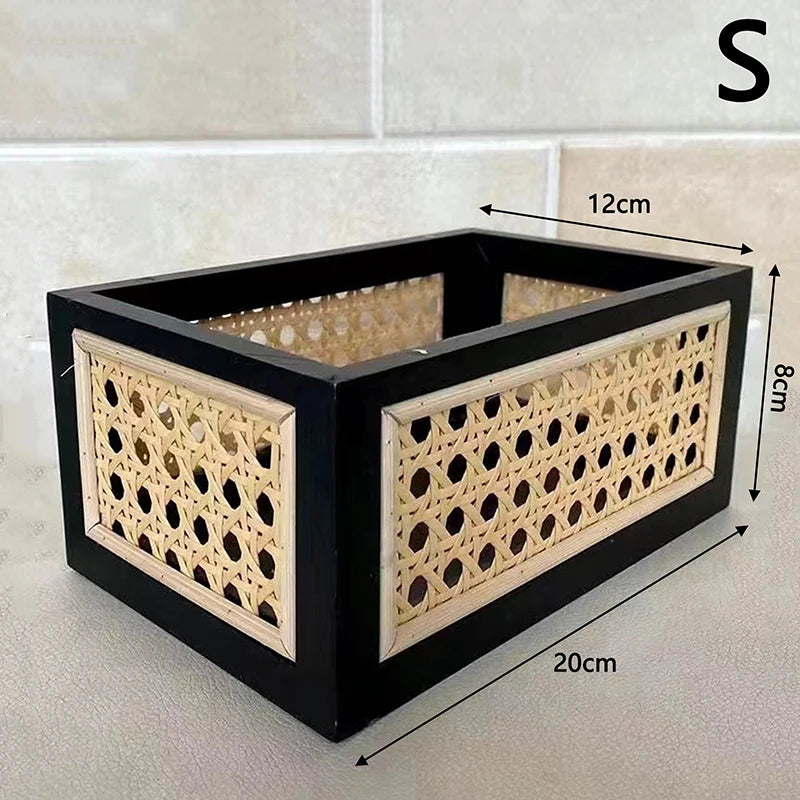 Snacks Sundries Cosmetics Organizer Boxes Home Decor Basket Solid Qme S