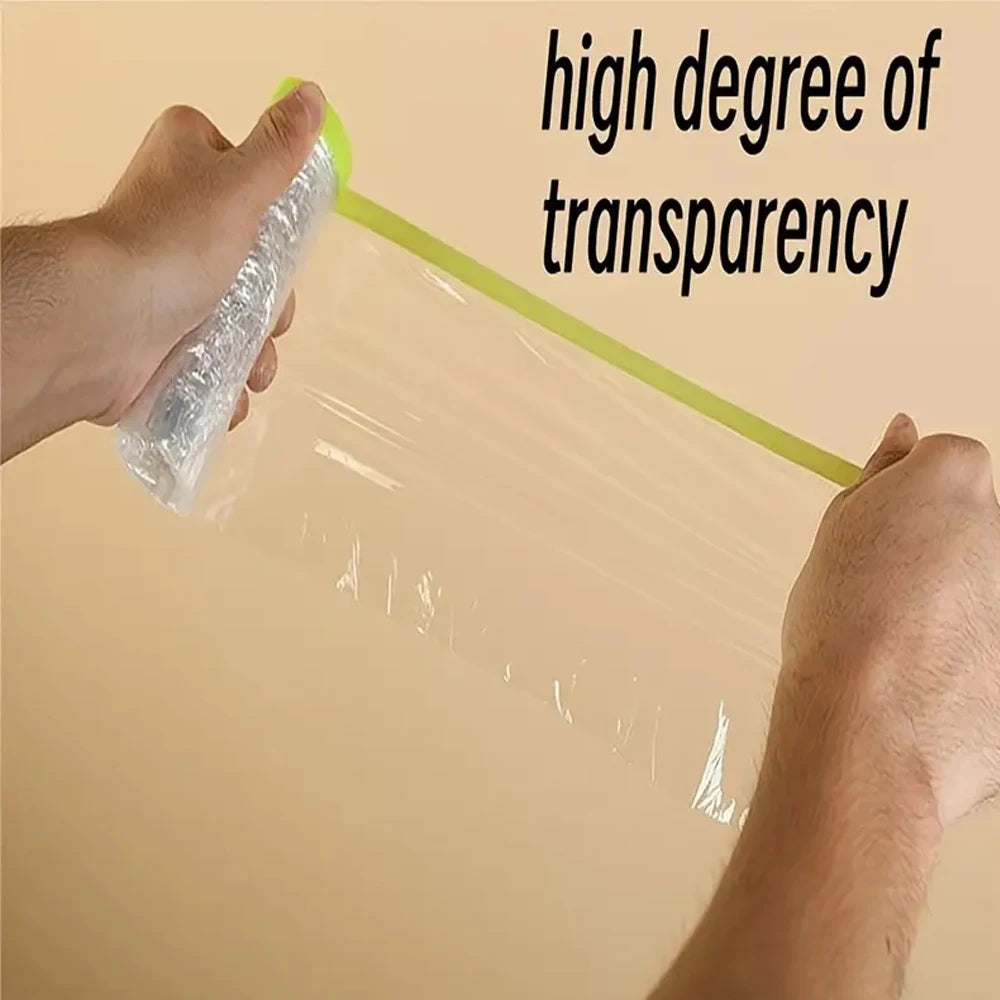 3 Sizes Pre-Taped Electrostatic Adsorption Masking Film for Spray Painting Switch Elevator Buttons Protector Covering Sheet Qme