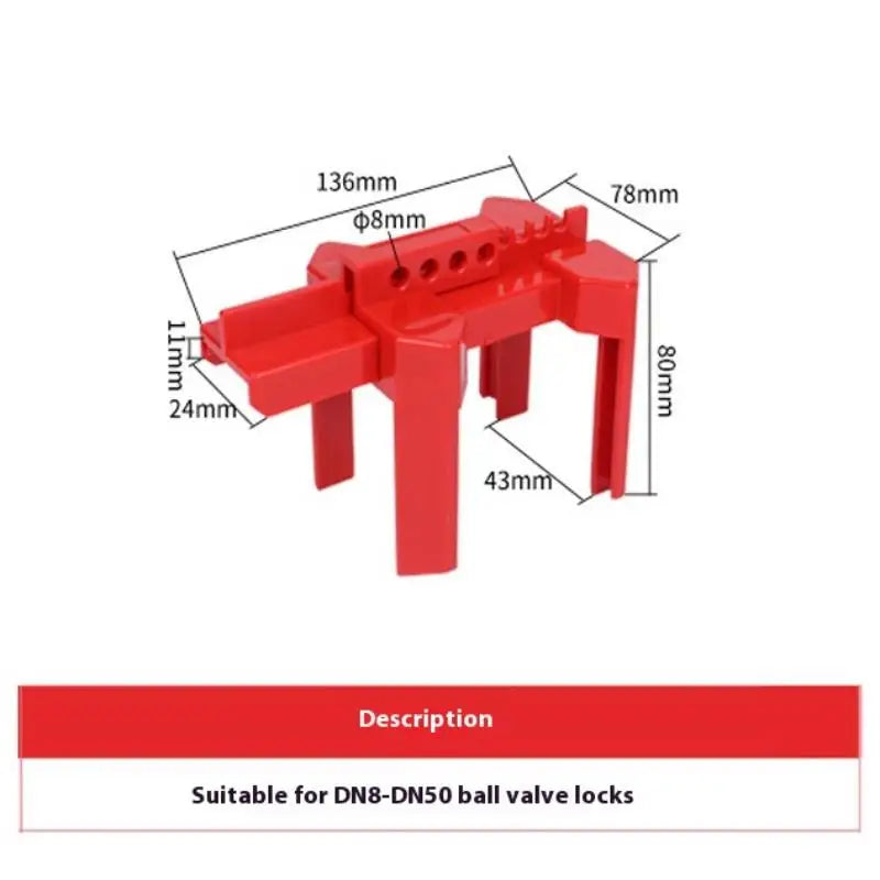 DN8-DN50 Adjustable Ball Valve Lockout Prinzing Tap Water Pipeline Valve Ball Valve Handle Open Isolation Safety Lock Devices. Qme