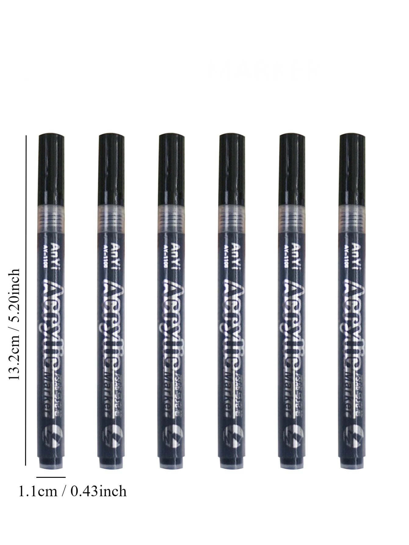 3/5Pcs/set Acrylic Markers Paint Pen Black for Rock Painting, Stone, Ceramic,Tire, Metal, Canvas Extra-fine Tip Qme