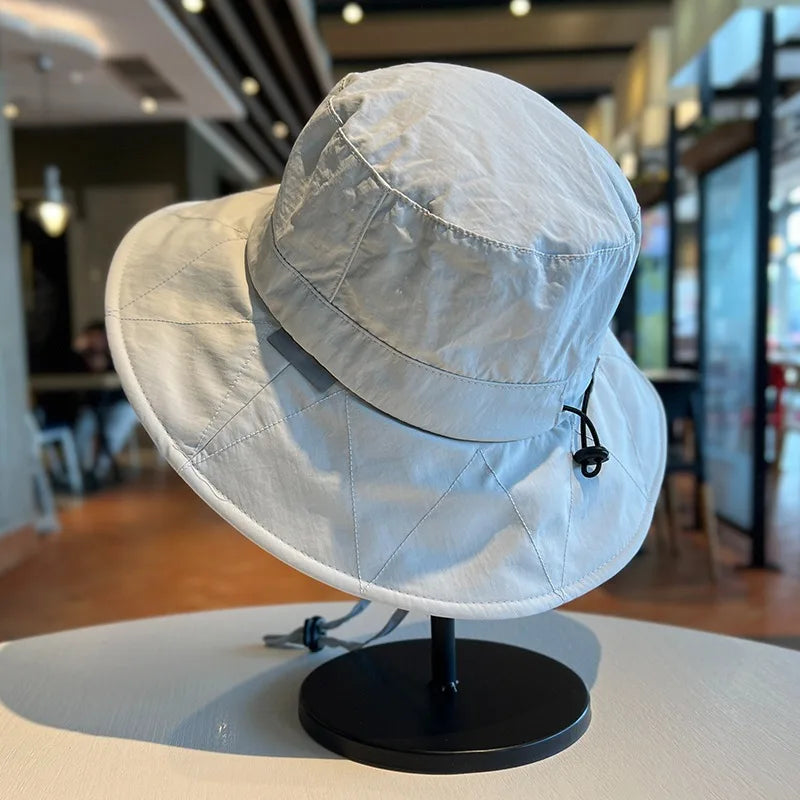 Quick Dry Fisherman Hat Unisex Summer Outdoor Cap Beach Camping Qme Gray One Size