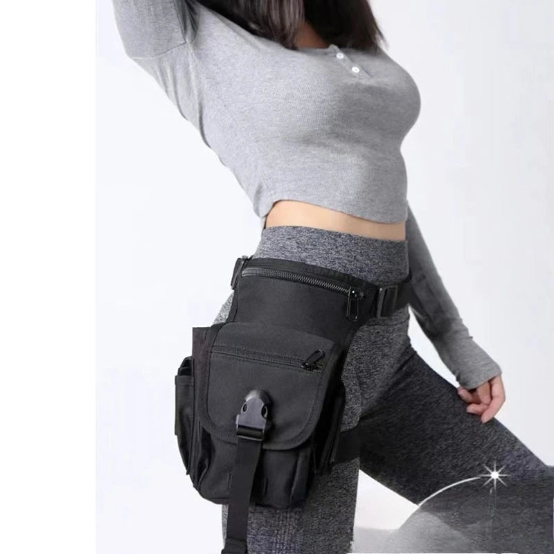 Cycling Leg Bag Tactical Thigh Multi-pocket EDC Outdoor Molle Waist Qme