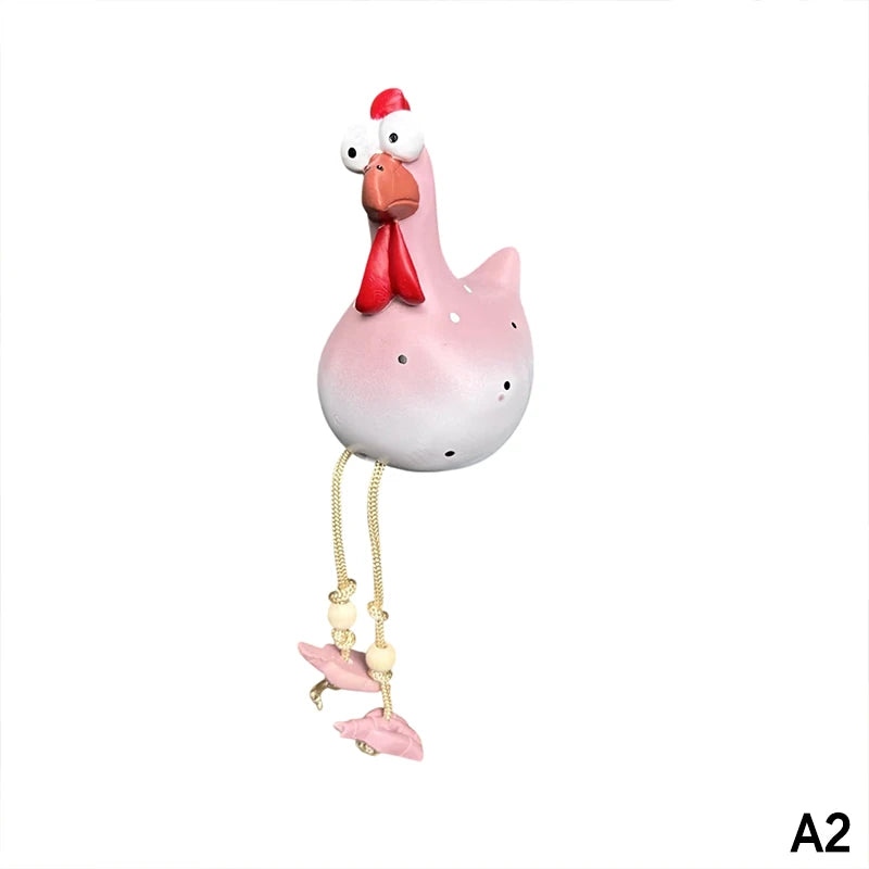 Rooster Figurine Resin Animal Statue Garden Yard Decoration Home Qme A2