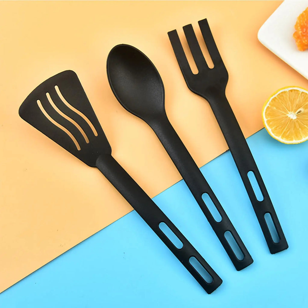 Kitchen Tool Set Nylon Cooking Tools Set Sturdy Cutlery Kit With Non-Stick Spatulas Comfortable Handle Cookware Accessories Qme
