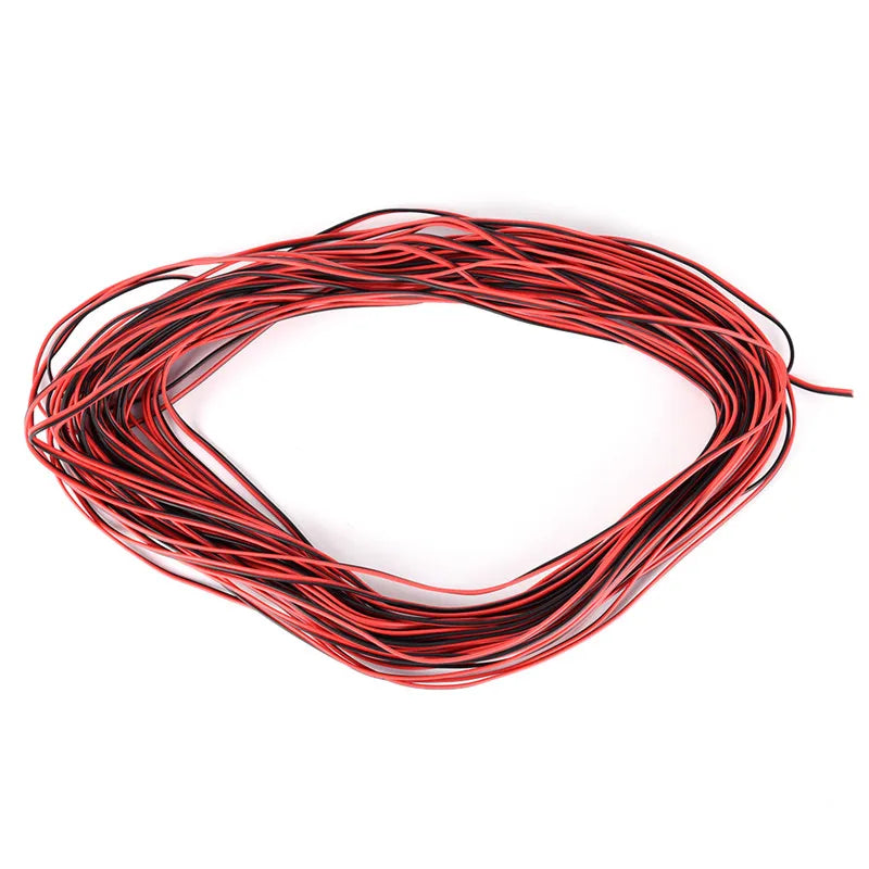 2Pin 10m Cars Motorcycle Electric Wire Cable Red/Black Connector For Led Light Qme