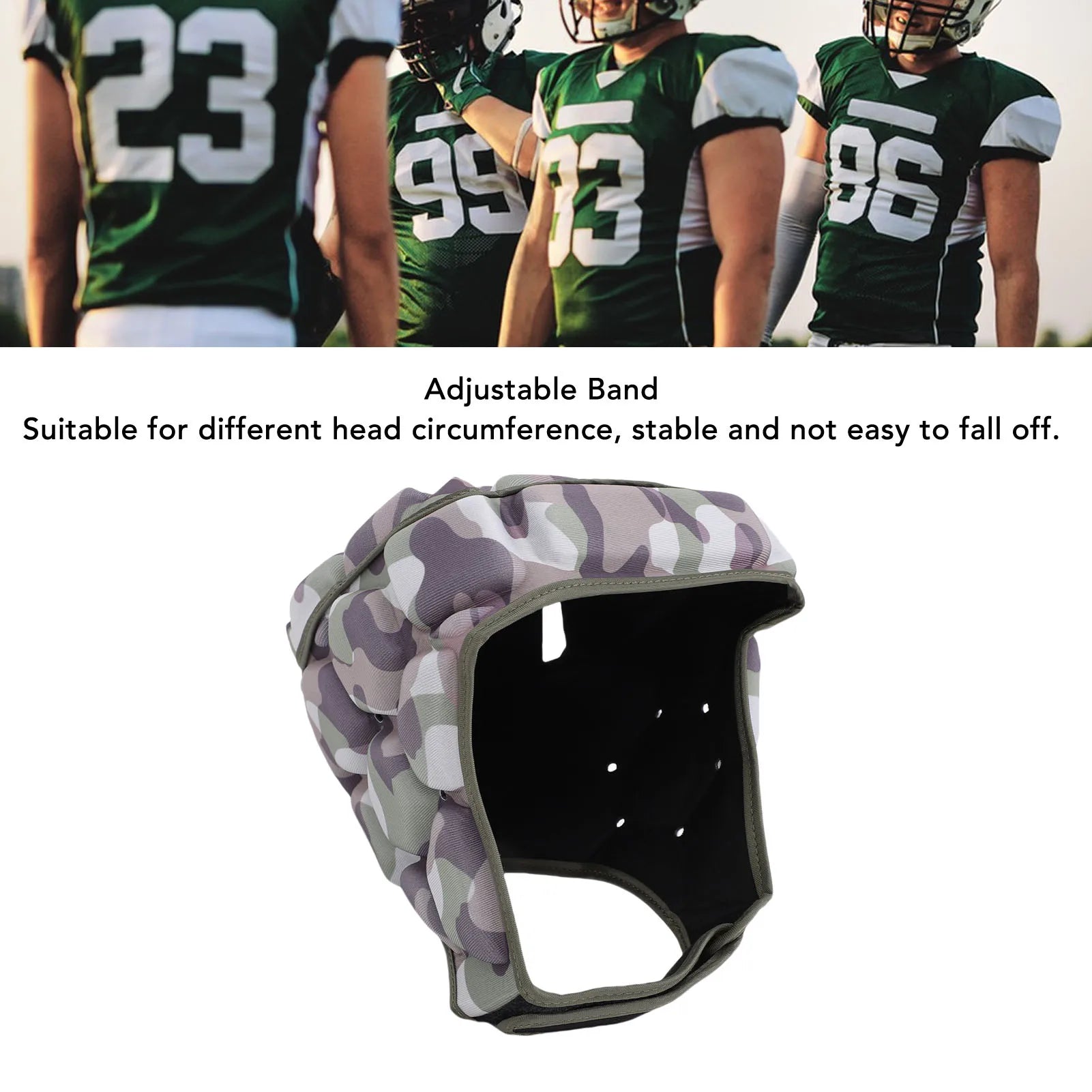 Rugby Headguard Rugby Head Protector Rugby Helmet Anti Collision Breathable EVA Rugby Headguard for Football Baseball Goalkeeper Qme