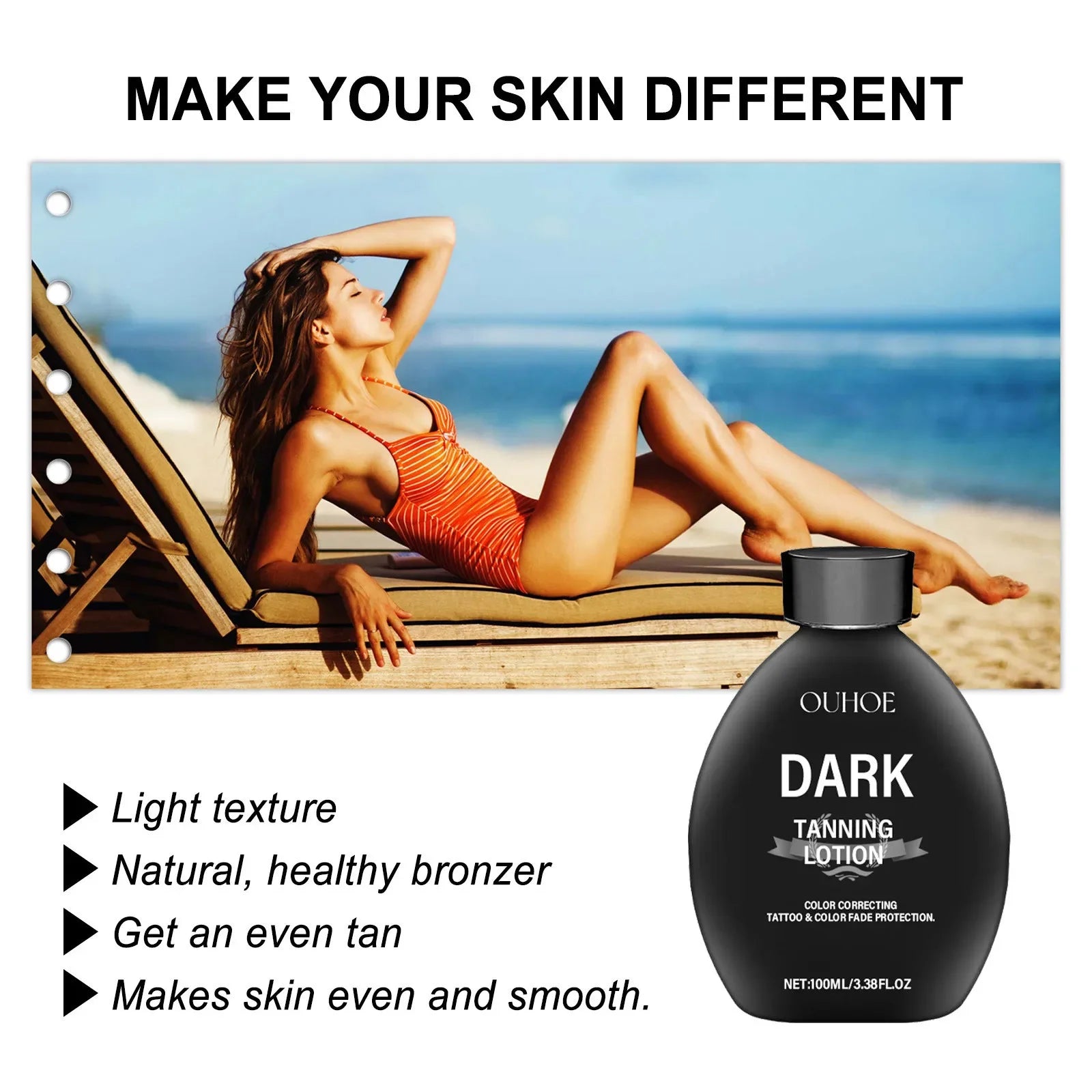 Self Tanning Lotion Long Lasting Bronzer Dark Wheat Sunless Tanner For Face Body Solarium Moisturizing Nourish Fake Tan Cream Qme