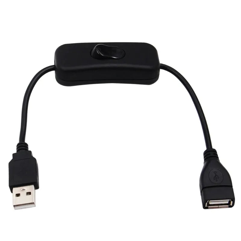 5pcs USB 2.0 Extension Cable Male to Female with On/Off Switch 2A Current for LED Strip Mini 501 Copper Cord Qme