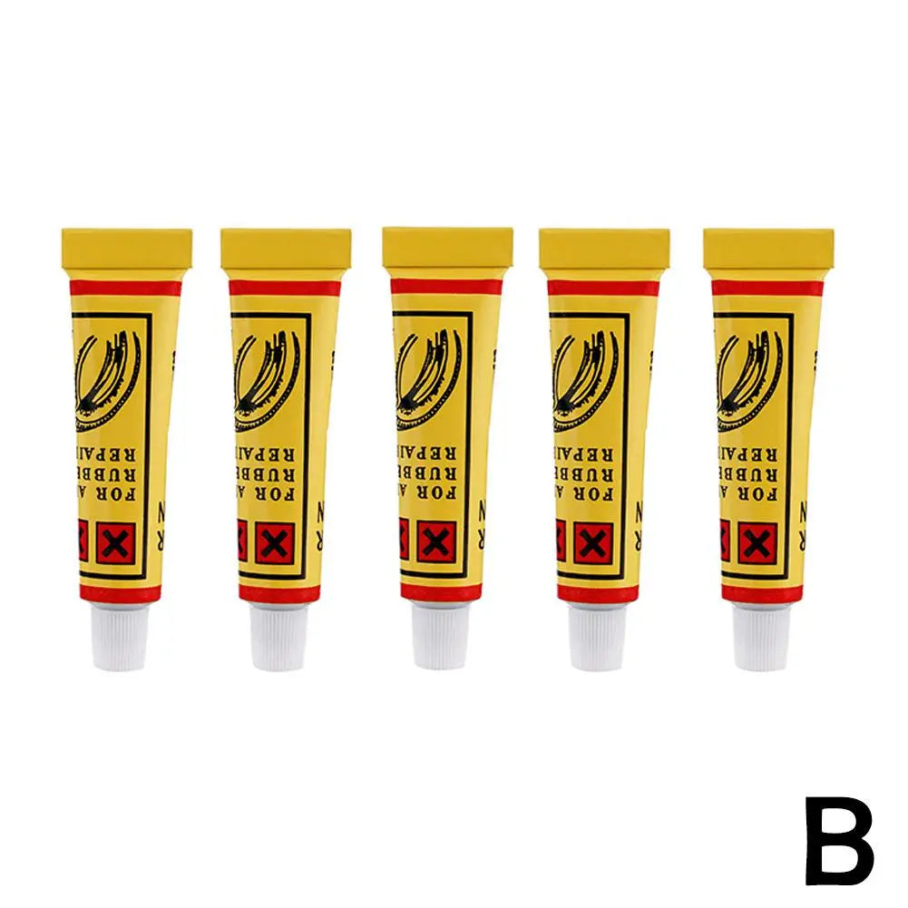 5PCS Car Tire Repairing Glue Motorcycle Bicycle Tyre Inner Tube Puncture Repair Tools Bike Trye Tire Patching Repair Glues Qme Yellow