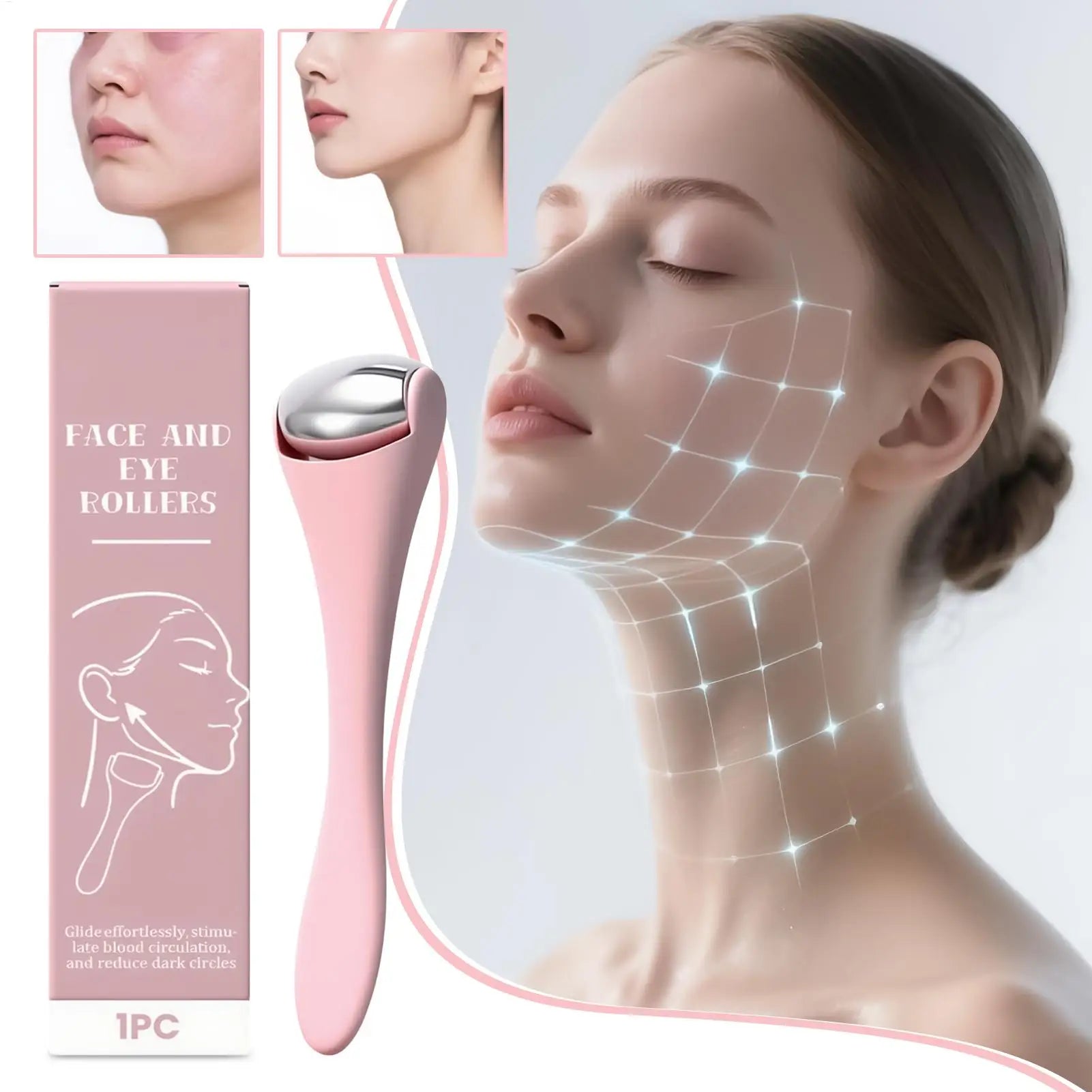 Cold Duall Use Facial Roller Face Eye Rollers Constant Temperature Qme
