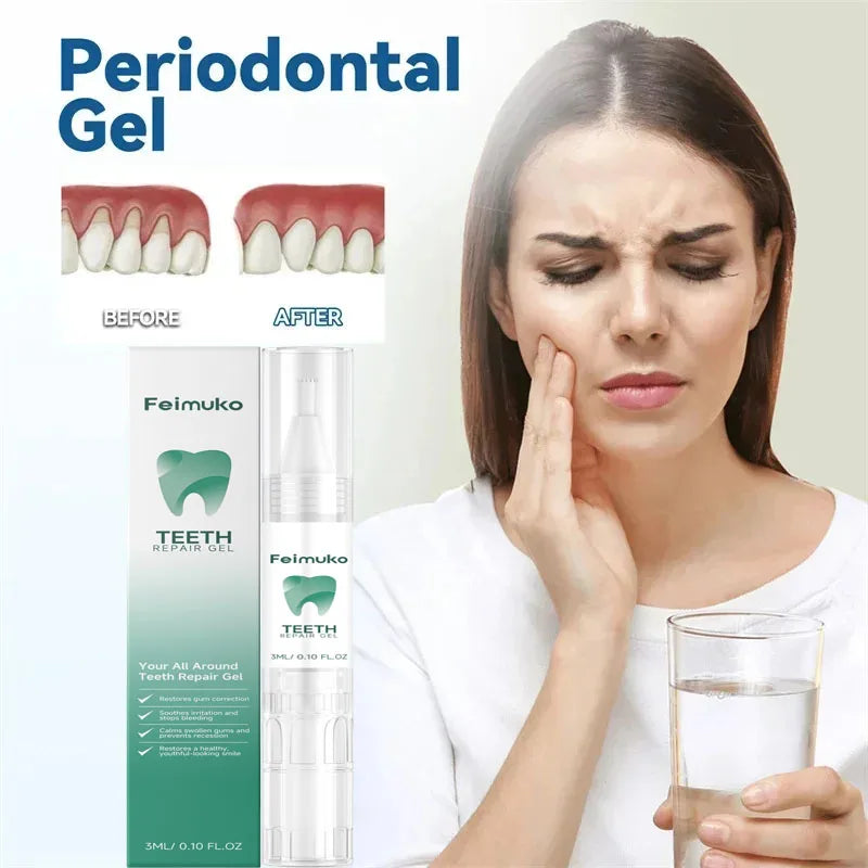 Damaged Gum Repair Care Gel Relieve Sore Gums Allergy Deep Cleaning Teeth Stains Tartar Serum Dental Caries Toothpaste Qme