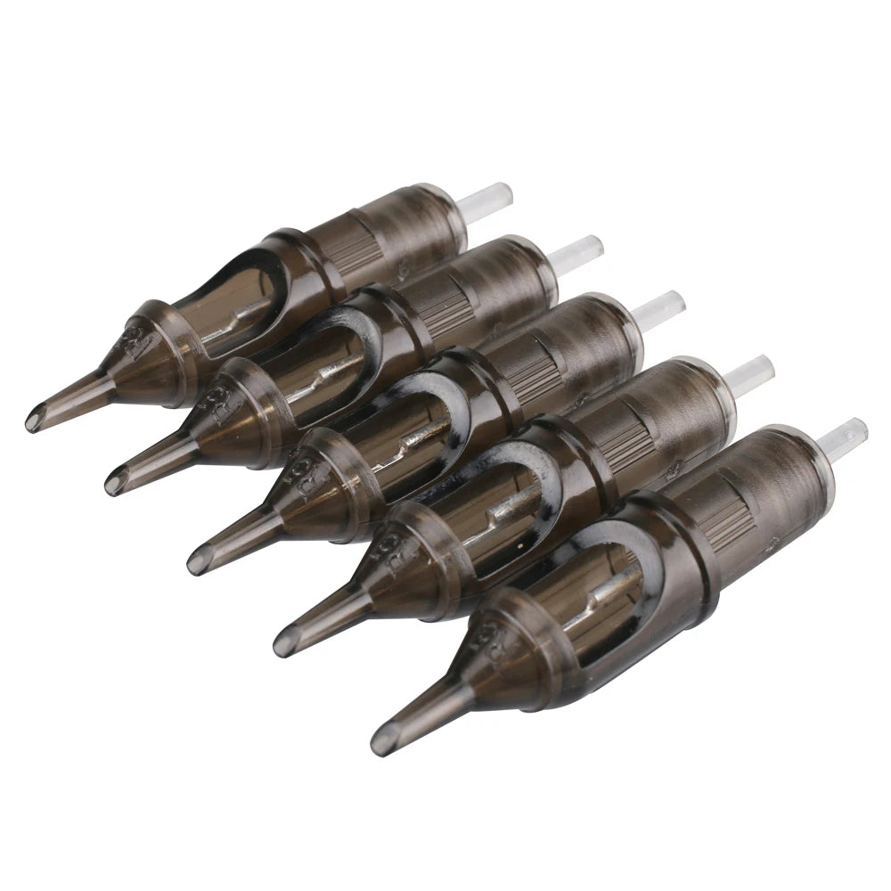 Lot Of 5PCS Grey/Gold Tattoo Needle Cartridge RL/RS/RM/M1 For PMU Tattoo Artist Supply Qme Grey 5PCS 23M1