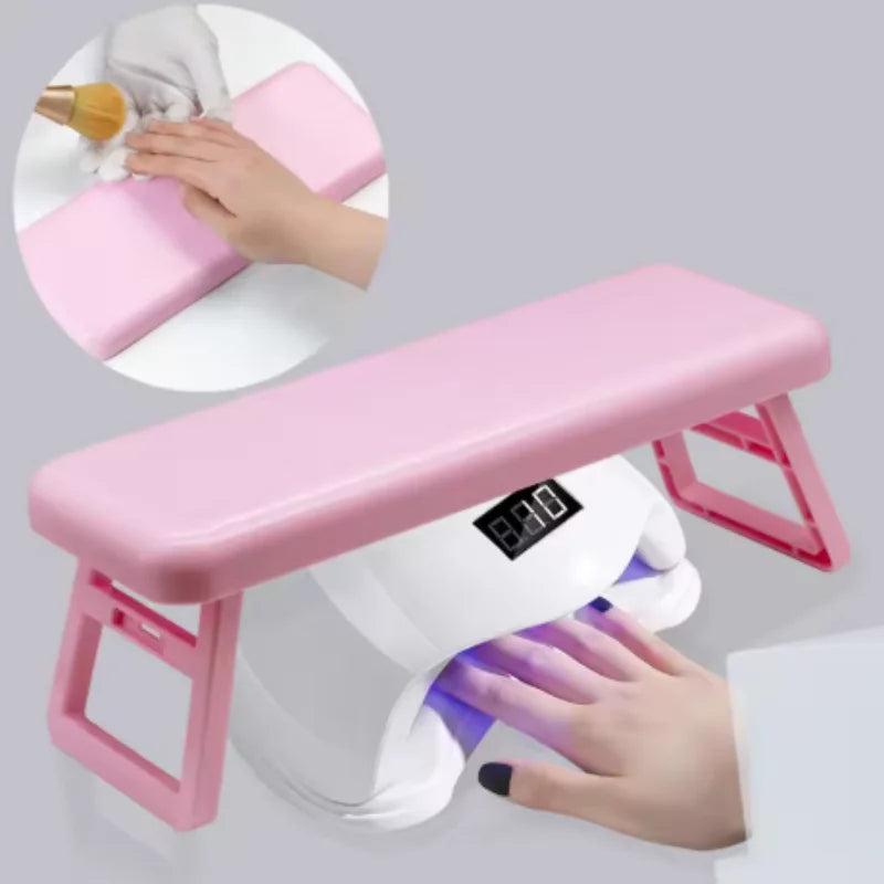 Foldable Nail Art Hand Pillow ABS Nail Rest Arm Stand Holder Armrest Sponge Support Mat Polish Tool Practice Salon Qme