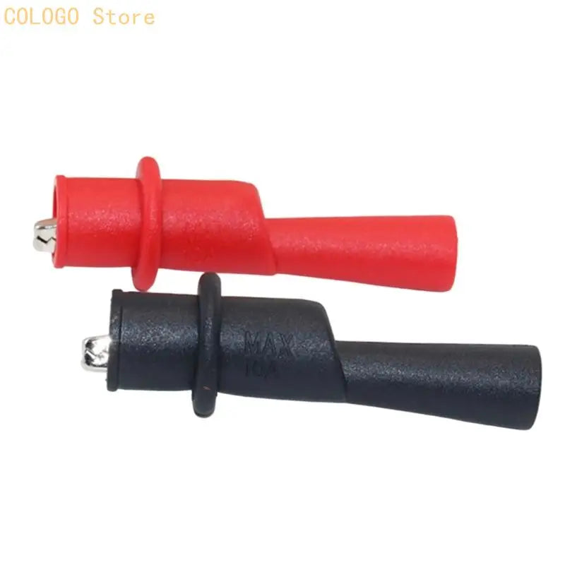 Clip Test Clamp Black Red Wire Tip 10A 1000V Multimeter Tester Probes Qme