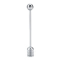 15.5cm Honey Stick Spoon Solid Honey Dipper 304 Stainless Steel Honey Dipper Drizzler Stirrer Spoon Mixing Stick Tool Qme Silver