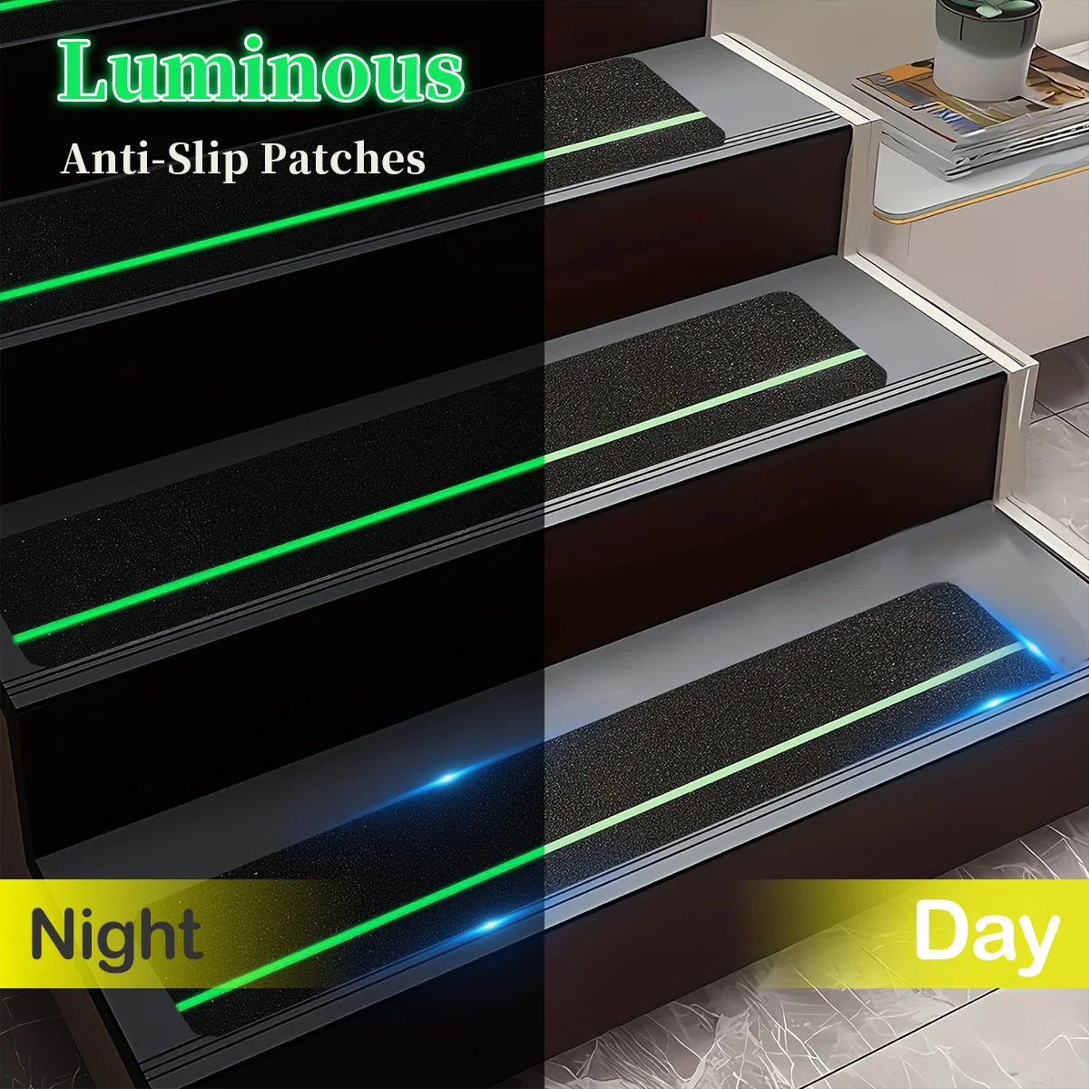 Luminous Anti-Slip Traction Tape Outdoor/Indoor Stair Step Anti-Slip Tape Stair Tread Waterproof Anti-Slip Tape Qme