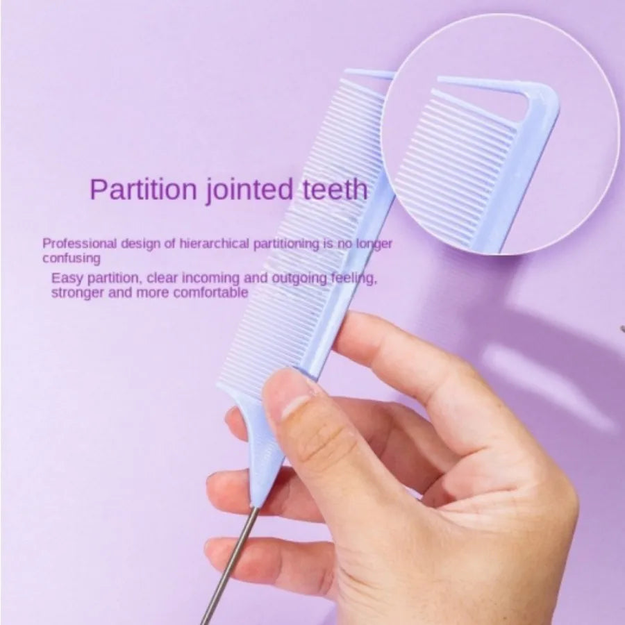 5PCS/12PCS Professional Candy Color Hair Styling Pointy Tail Comb for Wig, Partition, Braid, Hair Dye, and Highlights Hair Tool Qme