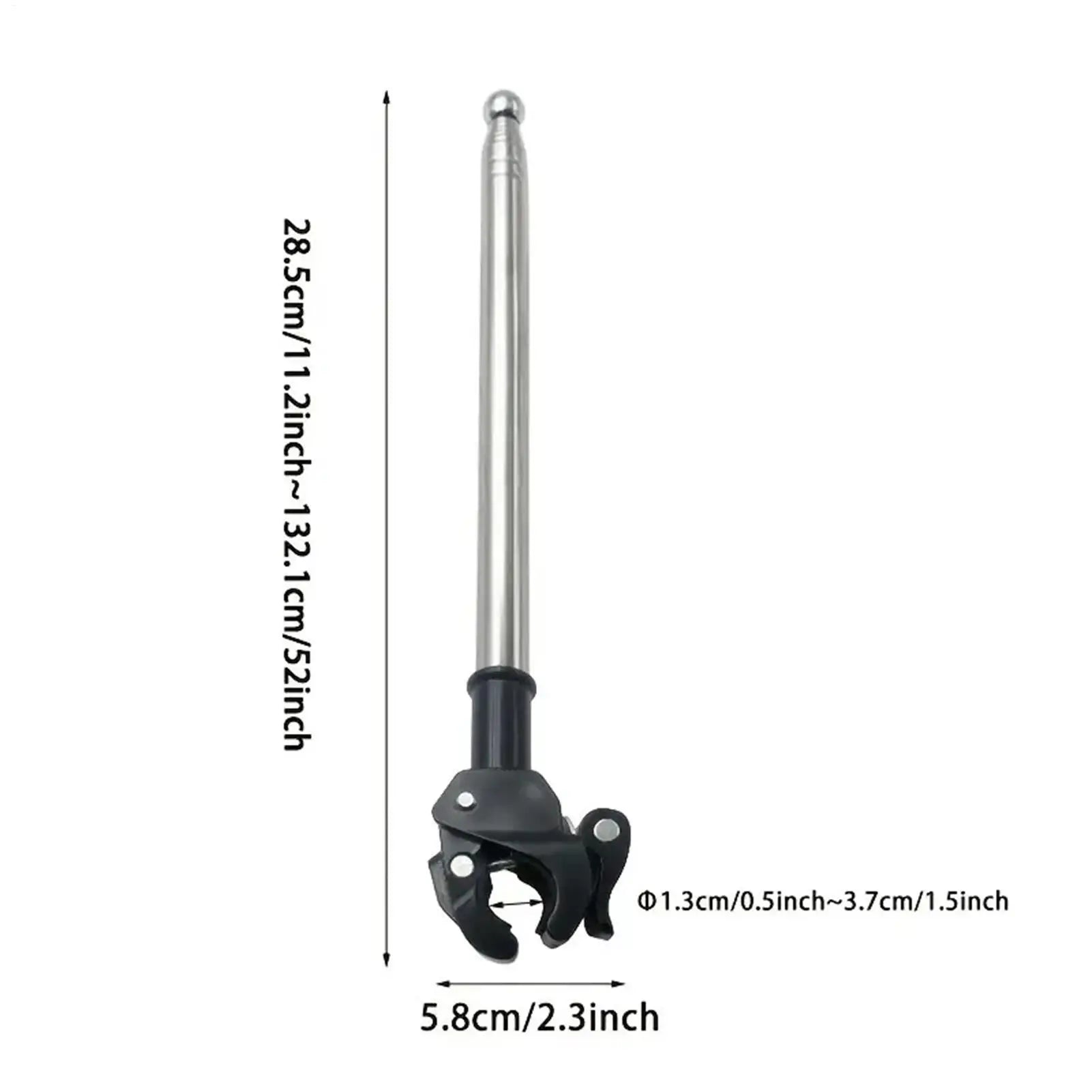 Motorcycle Flag Mount 1 3-Meter Telescopic Adjustable Stainless Steel Qme