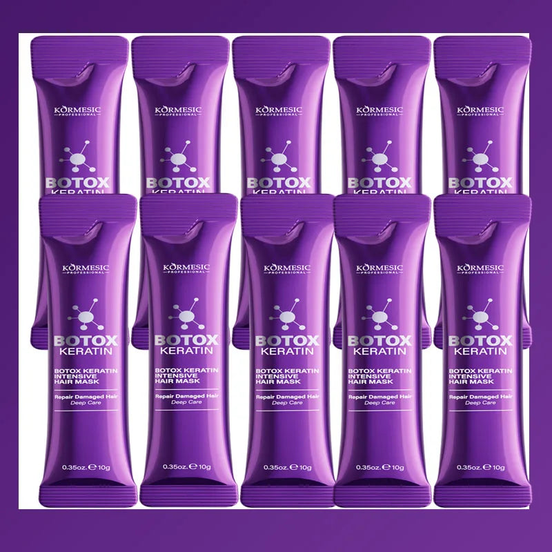 Keratin Hair Mask Magical 5 Second Repair Damage Frizzy Soft Smooth Shiny Hair Deep Moisturize Hair Treat Repair Hair Care Mask Qme 10pc